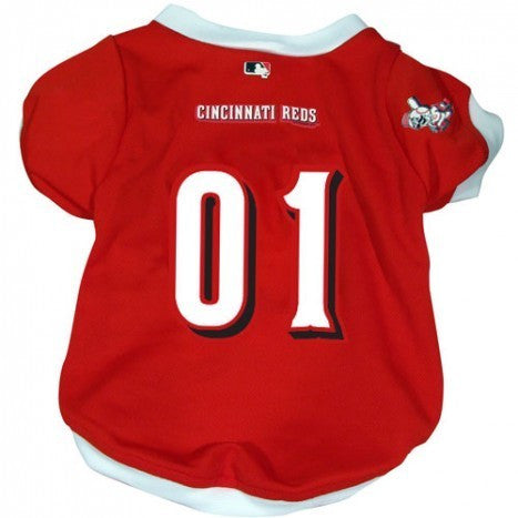 CINCINNATI REDS DOG JERSEY WHITE TRIM, MLB - Bones Bizzness