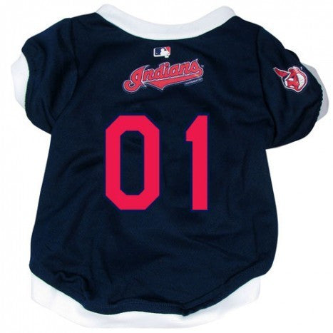 CLEVELAND INDIANS DOG JERSEY WITH TRIM, MLB - Bones Bizzness