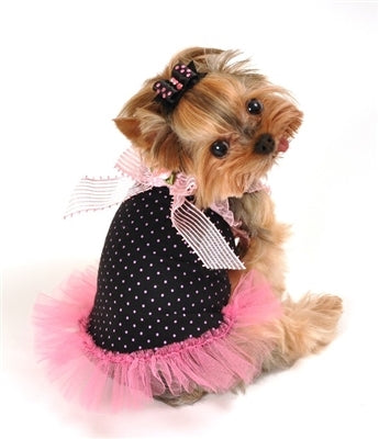 PINK BOW TULLE DOG DRESS