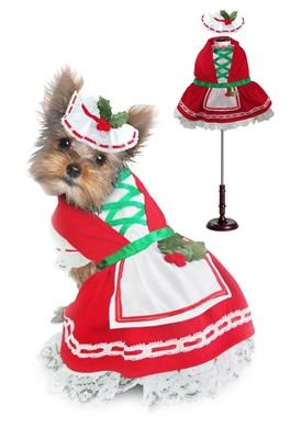 HOLLY CHRISTMAS DOG DRESS, Costume - Bones Bizzness