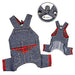 ADORABLE STRIPY DENIM DOG OVERALLS, JUMPER - Bones Bizzness