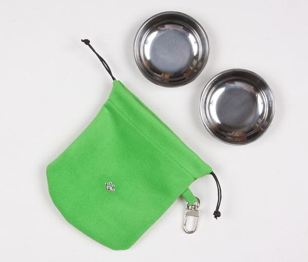 GREEN TRAVEL POUCH, Travel Bowls - Bones Bizzness