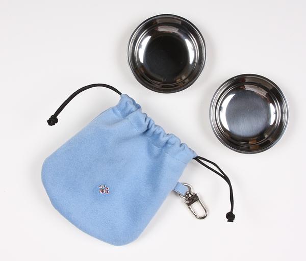 PUPPY BLUE TRAVEL POUCH, Travel Bowls - Bones Bizzness