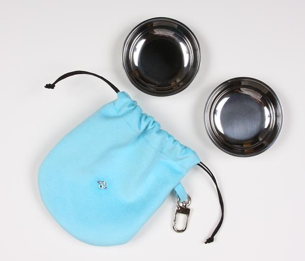 TIFFI BLUE TRAVEL POUCH, Travel Bowls - Bones Bizzness