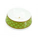 PORCELAIN DOG BOWL IN PATTERNED LIME, Bowls - Bones Bizzness