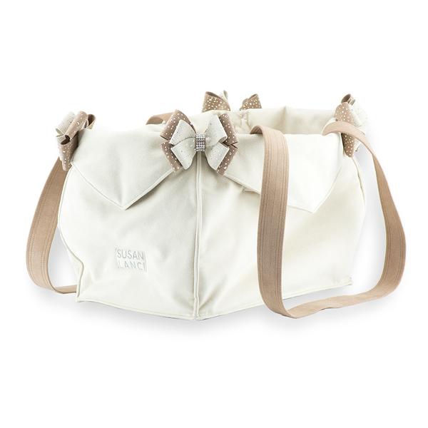 DOE & FAWN LUXURY PURSE TWO TONED DOG CARRIER- BY SUSAN LANCI, Carriers - Bones Bizzness