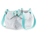 LUXURY PURSE TWO TONED PLATINUM & BIMINI BLUE DOG CARRIER- BY SUSAN LANCI, Carriers - Bones Bizzness