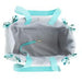 LUXURY PURSE TWO TONED PLATINUM & BIMINI BLUE DOG CARRIER- BY SUSAN LANCI, Carriers - Bones Bizzness