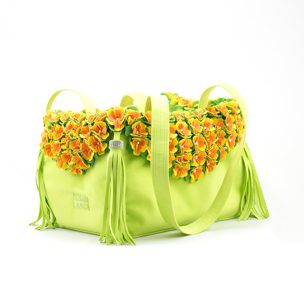 LIMITED EDITION LUXURY PURSE TINKIE'S GARDEN KIWI - BY SUSAN LANCI, Carriers - Bones Bizzness