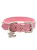 PINK DIAMANTE LEATHER & CHARM DOG COLLAR & LEASH SET, Collars - Bones Bizzness