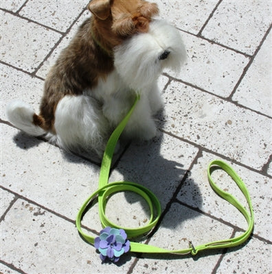 EMMA TINKIES SWAROVSKI TWO-TONE GARDEN DOG LEASH 4FT., Leash - Bones Bizzness