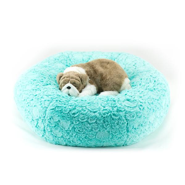 BIMINI BLUE SHAG DOG BED, Beds - Bones Bizzness