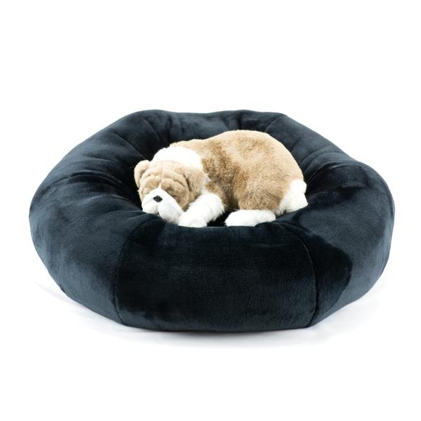 BLACK SPA SHAG DOG BED