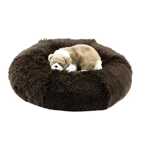 CHOCOLATE SHAG DOG BED, Beds - Bones Bizzness