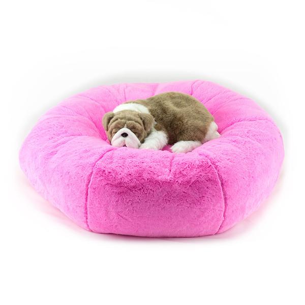 PERFECT PINK SHAG DOG BED, Beds - Bones Bizzness