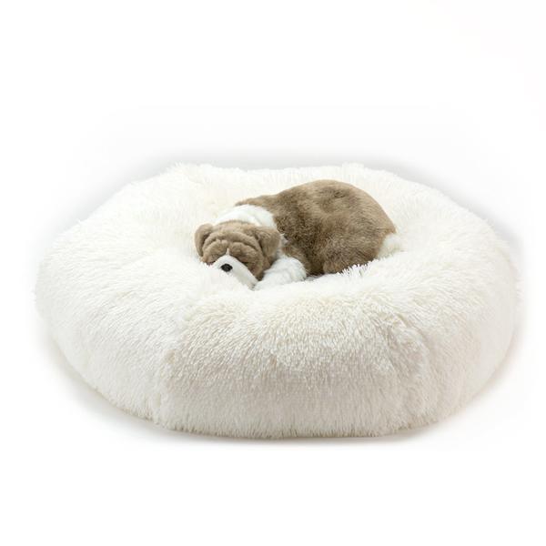 CREAM SHAG DOG BED, Beds - Bones Bizzness