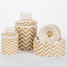 CHEVRON HAND PAINTED DOG BOWLS & TREAT JARS, Bowls - Bones Bizzness