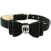 BLACK BIG BOW SWAROVSKI CRYSTAL DOG COLLAR (53 Colors), Collars - Bones Bizzness