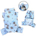 ADORABLE TEDDY BEAR LOVE FLANNEL DOG PJ'S - LIGHT BLUE, PAJAMAS - Bones Bizzness