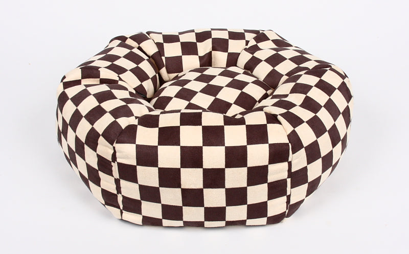 WINDSOR BROWN CHECKERED BED BY SUSAN LANCI, Beds - Bones Bizzness