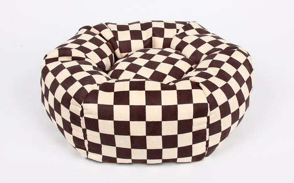 WINDSOR BROWN CHECKERED BED BY SUSAN LANCI, Beds - Bones Bizzness