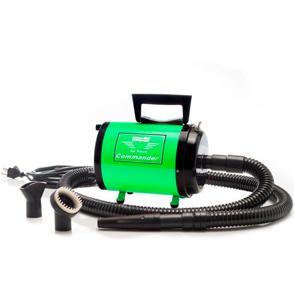 AIR FORCE COMMANDER TWO SPEED SERIES GREEN 4.0 HP MOTOR DOG DRYER, Groom - Bones Bizzness