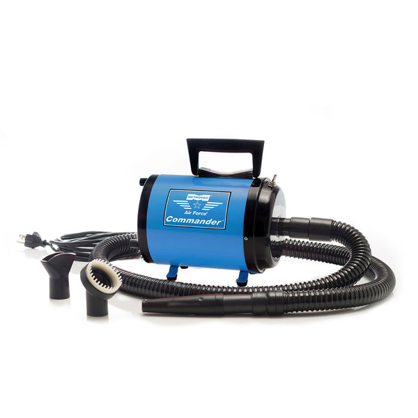 AIR FORCE COMMANDER TWO SPEED SERIES BLUE 1.17 HP MOTOR DOG DRYER, Groom - Bones Bizzness