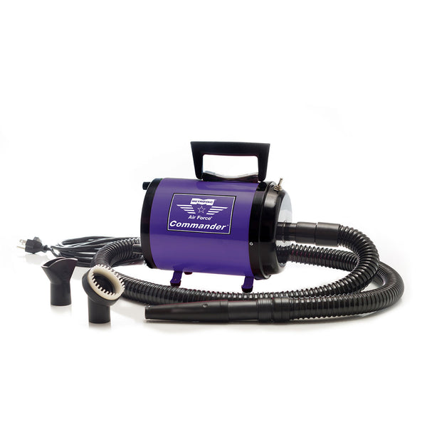 AIR FORCE COMMANDER TWO SPEED SERIES PURPLE 1.17 HP MOTOR DOG DRYER, Groom - Bones Bizzness