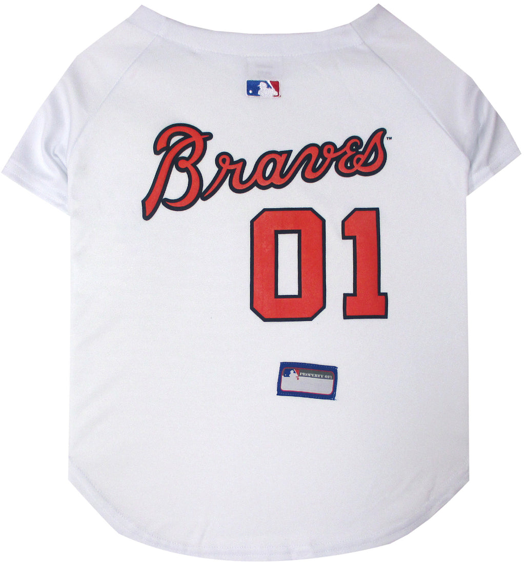 ATLANTA BRAVES DOG JERSEY – WHITE, MLB - Bones Bizzness