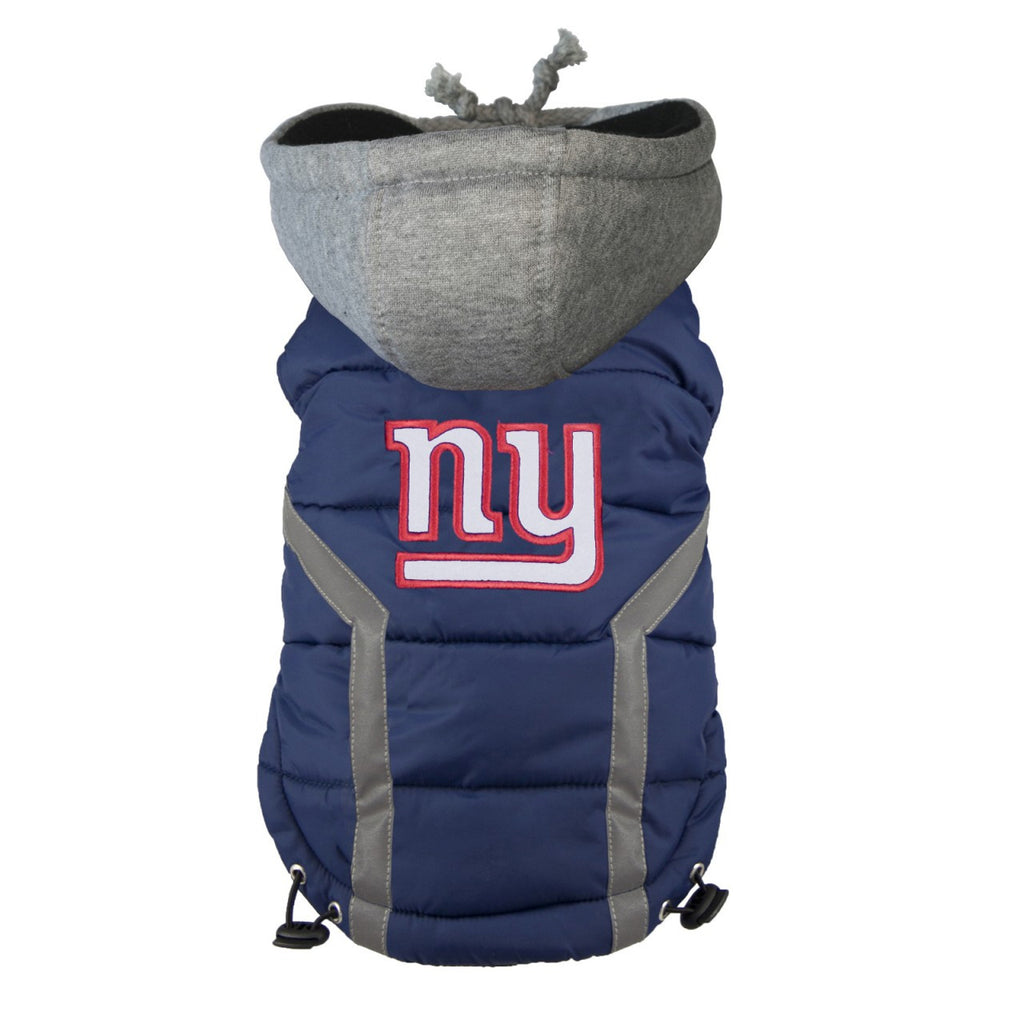 NEW YORK GIANTS NFL DOG PUFFER VEST, NFL COATS - Bones Bizzness