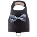 CHARCOAL PLAID SCOTTY BAILEY TUX BOW DOG HARNESS, Harness - Bones Bizzness