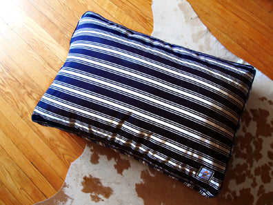 BLUE NAVY NAUTICAL DOG BED, Crate Cover - Bones Bizzness
