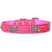 FAUX CROC CRYSTAL BONE DOG COLLAR