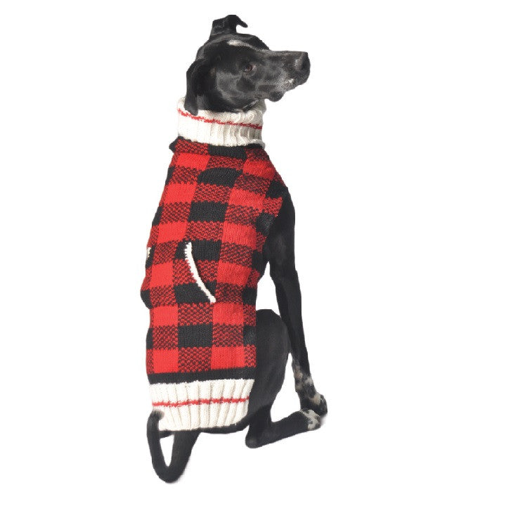 BUFFALO PLAID DOG SWEATER BY CHILLY DOG - Bones Bizzness