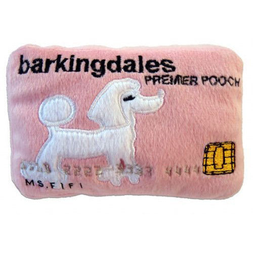 BARKINGDALES CREDIT CARD PLUSH DOG TOY, Toys - Bones Bizzness