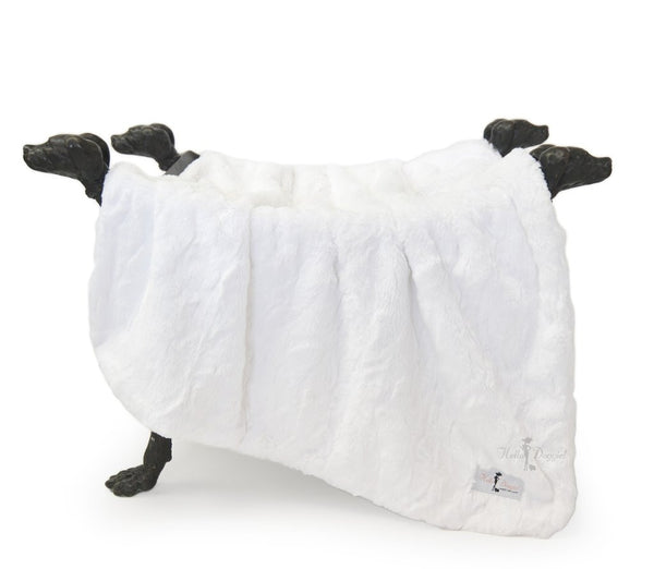 WHITE LUX BELLA DOG BLANKET, Blankets - Bones Bizzness