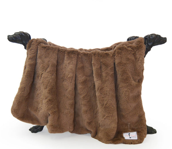 MOCHA BROWN BELLA DOG BLANKET, Blankets - Bones Bizzness