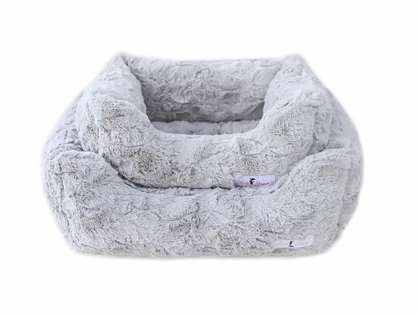 BELLA DOG BED - SILVER