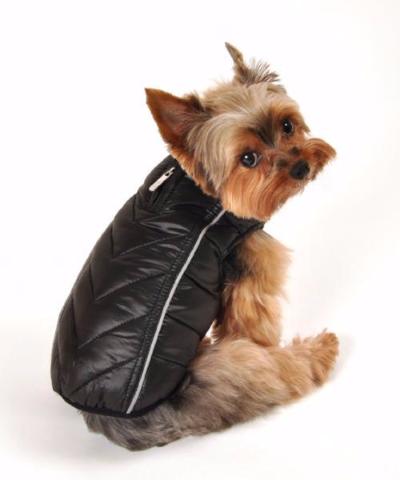 RED/BLACK FETHERLITE REVERSIBLE PUFFER DOG VEST, Coats - Bones Bizzness