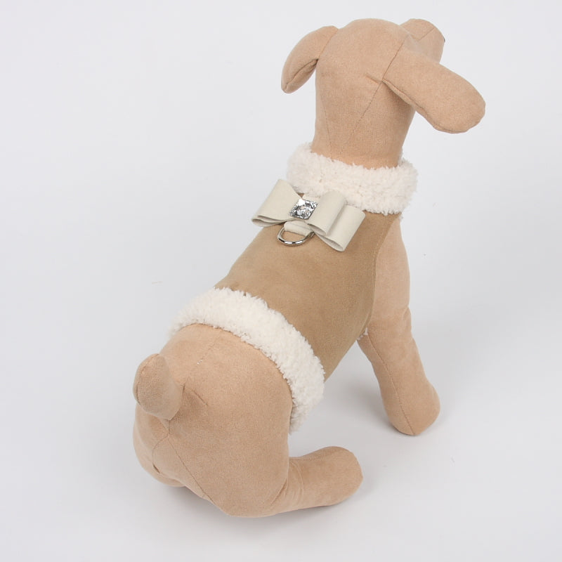 SUSAN LANCI BIG BOW BOWZER JACKET- CAMEL, Coats - Bones Bizzness