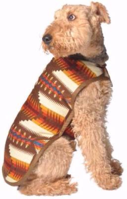 BROWN SOUTHWEST BLANKET COAT DOG SWEATER, Sweaters - Bones Bizzness