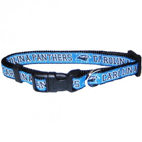 CAROLINA PANTHERS DOG COLLAR – RIBBON, NFL Collars - Bones Bizzness