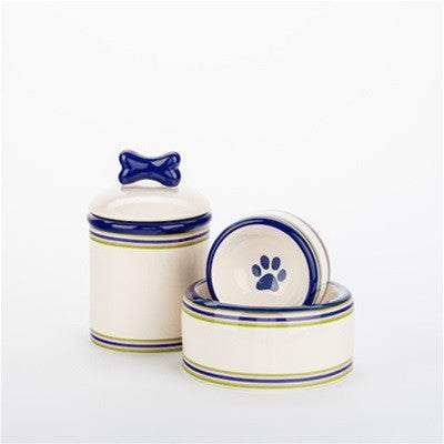 STRIPS COLLECTION DOG BOWLS & TREAT JAR, Bowls - Bones Bizzness