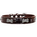 FAUX CROC CRYSTAL BONE DOG COLLAR