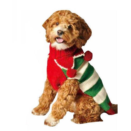 CHRISTMAS ELF HOLIDAY DOG SWEATER - Bones Bizzness