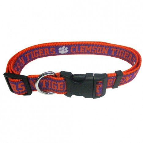 CLEMSON DOG COLLAR- RIBBON, NCAA - Bones Bizzness