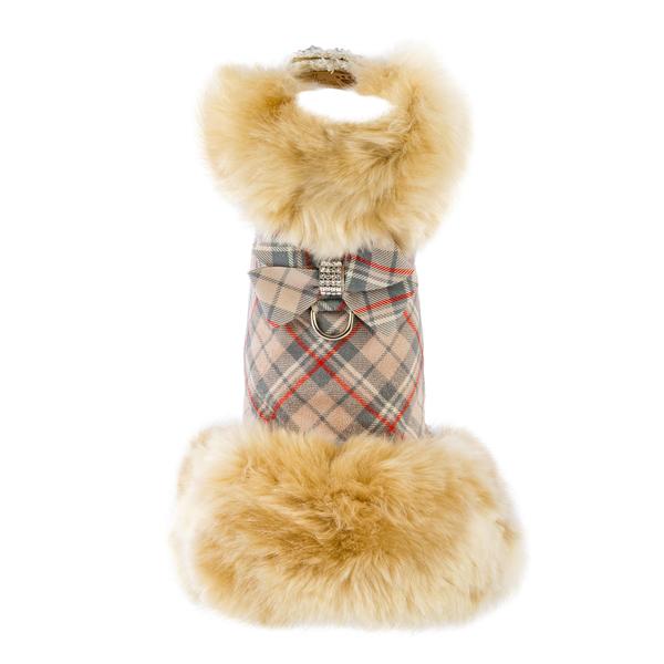 SCOTTY DOE PLAID FUR COAT, Coats - Bones Bizzness