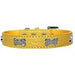 FAUX CROC CRYSTAL BONE DOG COLLAR