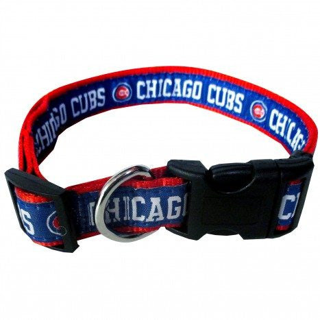 CHICAGO CUBS DOG COLLAR – RIBBON, MLB - Bones Bizzness