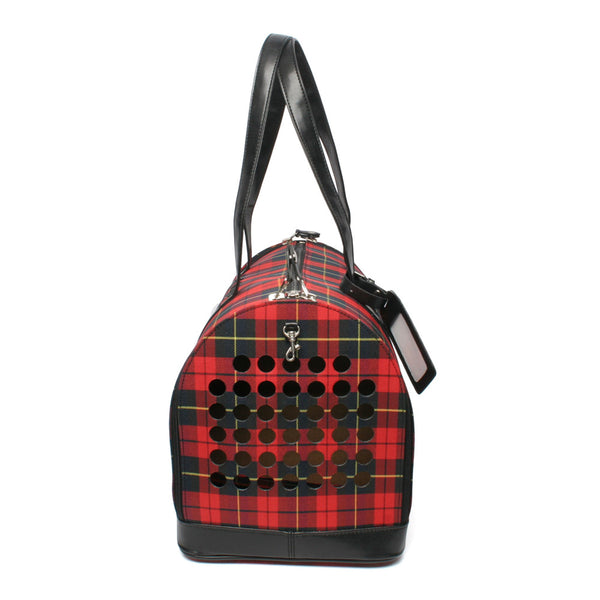 BARK n BAG RED PLAID DOG CARRIER, Carriers - Bones Bizzness